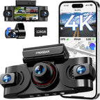 Freexar D4 | 4K 360° Dash Cam , Free 128GB Card