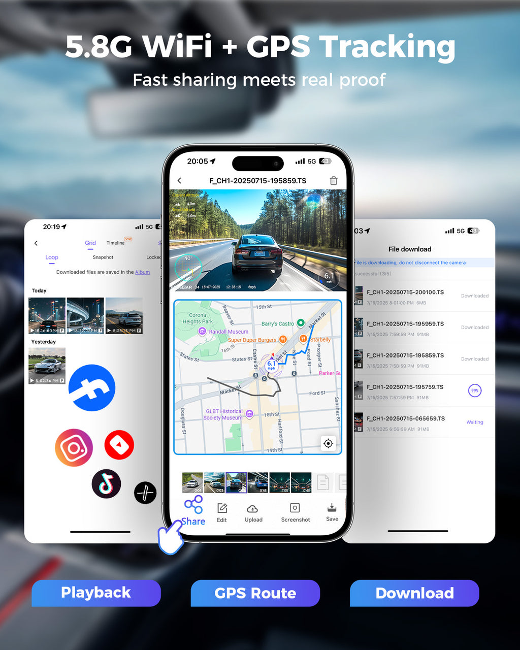 Freexar D4 | 4K 360° Dash Cam , Free 128GB Card